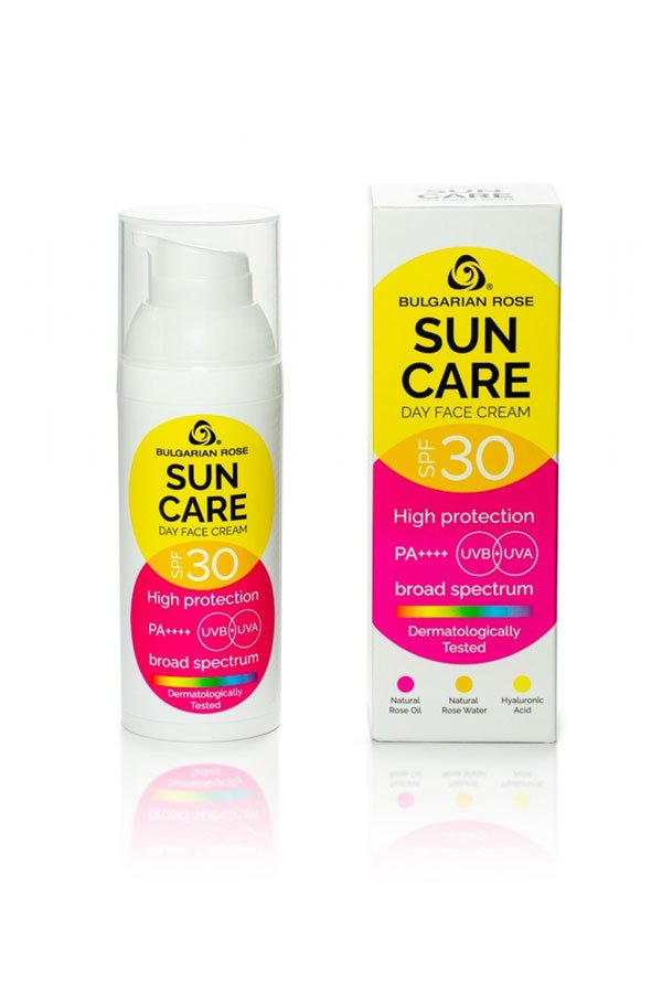 Sončna krema za obraz SPF 30 - Bulgarian Rose