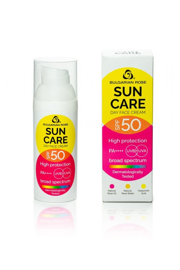 Sončna krema za obraz SPF 50 - Bulgarian Rose